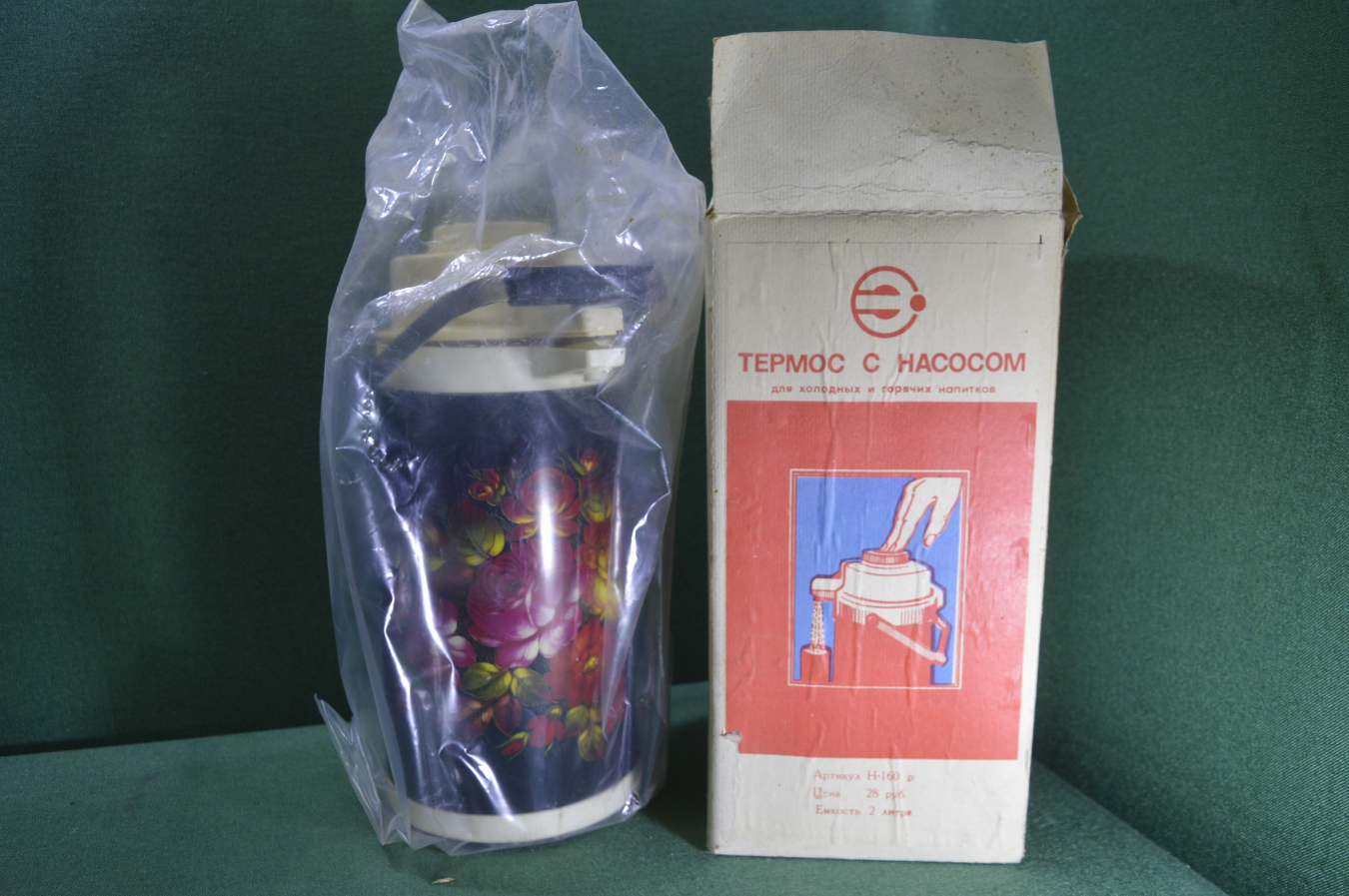 Купить Термос с насосом для холодных и горячих напитков. 2 литра. Новый ...