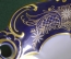 Блюдо фарфоровое, тарелка. Кобальт, роспись золото. Фарфор Weimar, Германия.