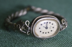 Часы наручные женские "Луч", красивый браслет. На ходу. СССР.