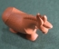 Игрушка "Ослик - ходилка", оранжевый. Пластик, СССР.