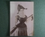 Старинное фото "Девушка в костюме арлекина", фотография А. Заикин, 1894 год. Царская Россия.