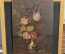 Картина "Букет цветов в вазе". Масло, оргалит. Автор неизвестен.