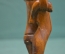 Деревянная статуэтка, фигурка "Мальчик с корзиной и рыбой в руках". Дерево, резьба. Ручная работа.