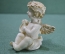 Фигурка, статуэтка "Ангелок с арфой". Пластик. Европа.