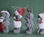 Фигурки, статуэтки "Четыре рождественских медвежонка". Пластик. Европа.