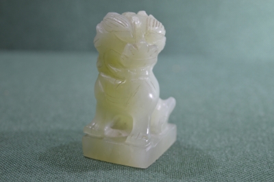 Статуэтка каменная "Небесный лев Будды, Собака Фу". Ручная работа.