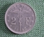 Монета 2 франка 1923 года, Бельгия. 2 francs, Belgie, Goed Voor. Фламандская версия.