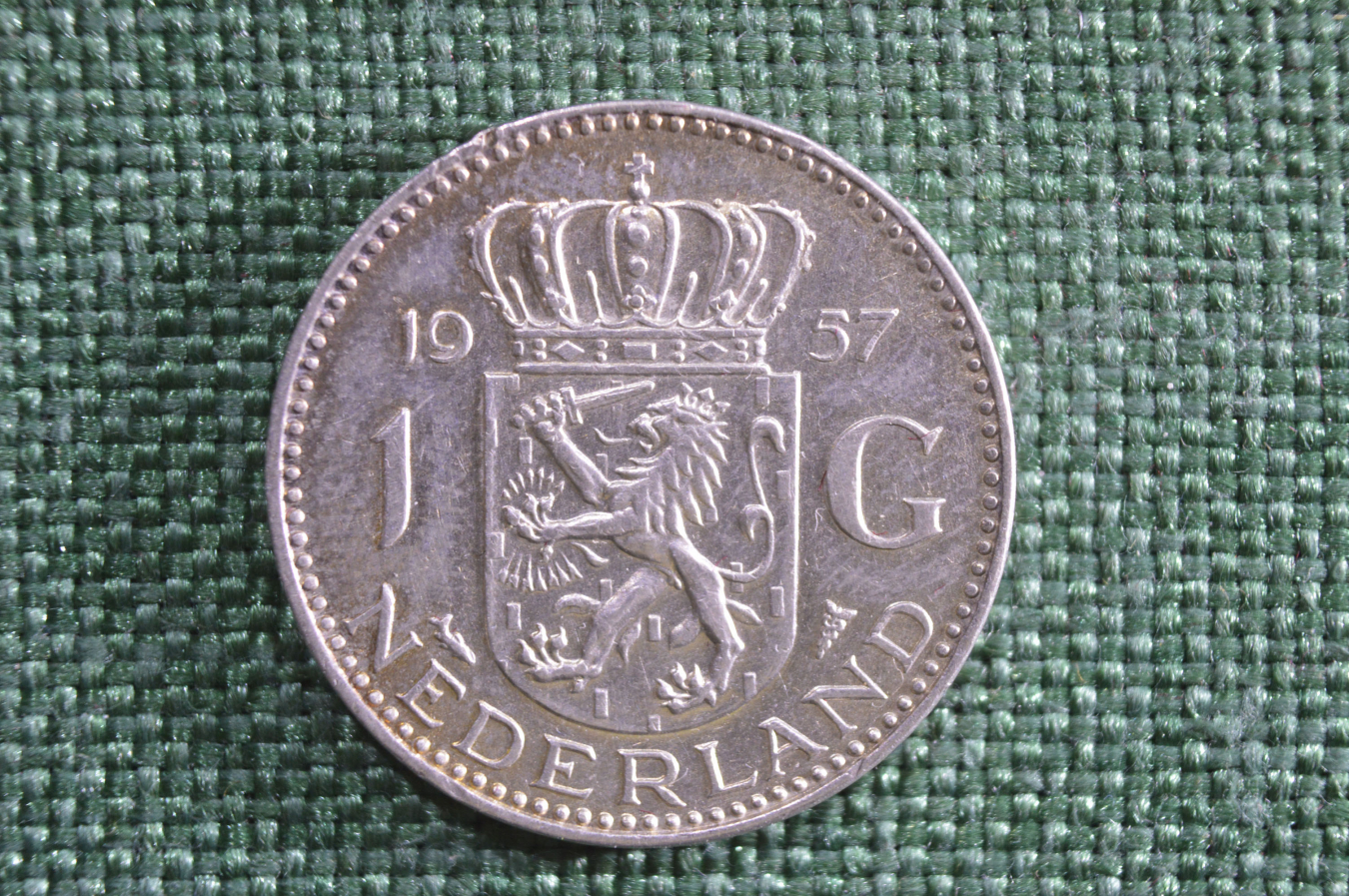 Купить Монета 1 гульден 1957 года, Нидерданды, Джулиана. 1 G, Nederland ...