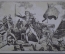 Гравюра старинная "Взятие Бастилии". Великая французская революция. Кальмансон, Москва, до 1917 года