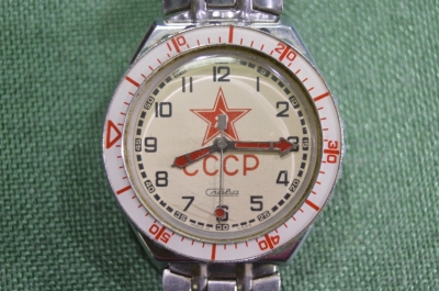 Часы наручные, мужские, кварцевые "СССР, Слава". 