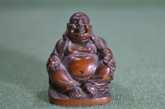 Статуэтка "Будда сидящий". Твердый пластик.