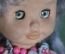 Кукла резиновая, Мальвина с голубыми волосами. Резина, пластик, 46 см. СССР.