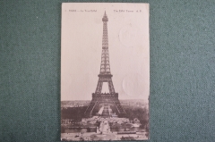 Открытка старинная "Эйфелева башня, Париж". Paris, The Eiffel Tower. Европа.