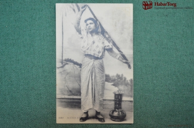 Колониальная открытка фотография. Женщина с платком. Северная Африка. "Scenes et Types - Foulatu"
