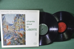 Винил 2 lp "Французский шансон". France Vernillat Et Pierre Barbier ‎– Chants Pour la Liberté