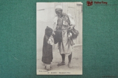 Колониальная открытка фотография. Старый водонос. Марокко. "MAROC - Marchand d'Eau"