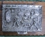 Панно деревянное с металлической накладкой "Пивнушка, Трактир". Zechbruder (пьяницы) Германия. 