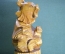 Деревянная статуэтка, фигурка "Ревущий медвежонок", 34 см. Дерево, резьба, лак.