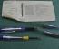 Набор письменный "Тактика", ручки шариковые многоцветные, 4 + 2 цвета. 1981 год, СССР.