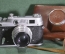Фотоаппарат "ФЭД 3",  с кофром. FED 3, N 4384395. Объектив Индустар, И-26М. СССР. 