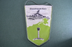 Вымпел "Grenzbrigade Kuste Volksmarine". Военно-морской флот. ВМФ ГДР. Германия периода СССР.