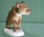 Фарфоровая фигурка, статуэтка "Бурый мишка, бурый медведь. Медвежонок". Фарфор, ЛФЗ, СССР.