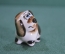 Фарфоровая фигурка, статуэтка "Собачка, щенок". Фарфор, миниатюра, роспись.