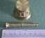 Ступка металлическая с узорами, миниатюрная. Латунь, Германия.