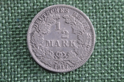 1/2 марки 1917 года, А. Германская Империя. Серебро.