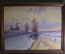 Картина "Зимний пейзаж". Холст, масло. Автор неизвестен.