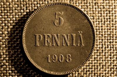 5 пенни 1908 Финляндия
