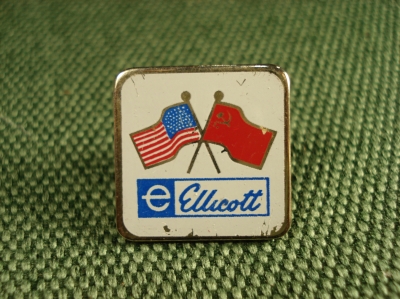 Значок "Ellicott" Флаги США СССР цанга