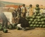 Открытка "Арбузный рынок". Mercato di Cocomeri. Е. Рагозино. Галерея Умберто, Неаполь. #O4