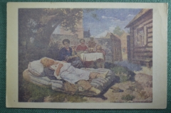 Открытка "В жаркий день". Союз Воинствующих Безбожников. 1939 год. #O3