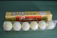 Шарики - мячи для настольного тенниса (пинг - понг) "Pioneer". Набор 6 шт. Китай времен СССР.