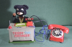 Игрушка "Teddy the Manager". Мишка Тедди - менеджер. Америка. США. 1950-е годы. #U