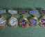 Значки "Гражданская авиация. Ту-134, ЯК-42, ИЛ-62М, ТУ-154, ИЛ-86". Серия (5 штук). СССР