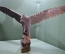 Статуэтка деревянная "Орел с птенцом". Огромный (метр в ширину). Дерево, резьба.