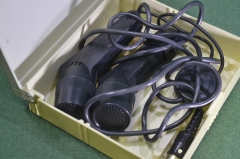 Микрофоны спаренные "Октава" (2 штуки, в коробке). Микрофон МД-200-3А-L. 1978 год.