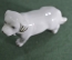 Статуэтка, фигурка "Собака белая". Фарфор, позолота. Elan gallery. Англия.