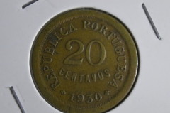 20 центаво сентаво 1930 года. Кабо Верде (Острова Зеленого Мыса).