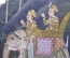 Картина на ткани "Поездка Раджи на слоне". Ткань, роспись. Индия.
