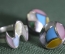 Кольцо и серьги "Витраж", комплект. Разноцветные вставки. Серебро 925 пробы.