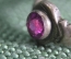 Кольцо, колечко с фиолетовым камешком. Белый металл.