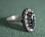 Кольцо, колечко серебряное с камешками. Серебро 925 пробы.