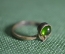 Кольцо, колечко серебряное с зеленым камнем. Серебро 925 пробы.