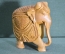 Статуэтка деревянная "Слон в попоне, слоненок". Дерево, ручная работа.