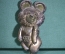 Панно "Олимпийский мишка, Олимпиада 1980 Москва". Крашеный силумин, 23 см.
