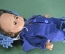 Кукла резиновая, с серыми глазами. Высота 30 см. СССР.