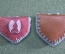 Знак оберег "Эдельвейс. Горные егеря". Кожа. Германия. 2 штуки одним лотом.